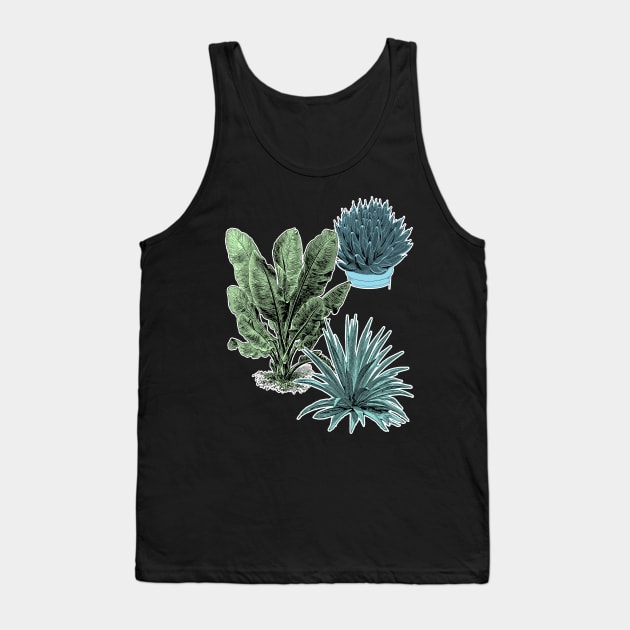 Tropical Plants | Succulent Banana Leaves Tank Top by encycloart